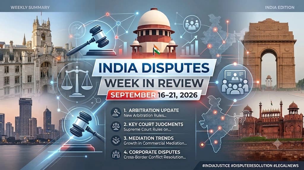 India Disputes Week in Review: September 16–21, 2026