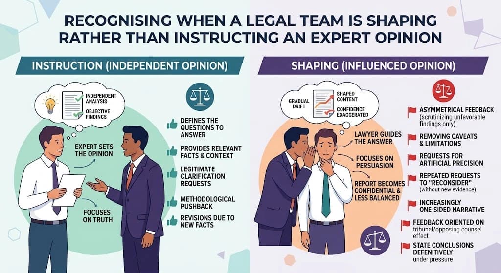 Recognising When a Legal Team Is Shaping Rather Than Instructing an Expert Opinion