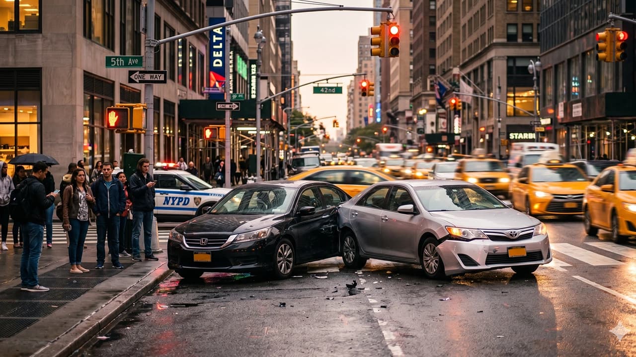 NYC Car Crash Verdict: Jury Splits Fault 50-50, No Damages