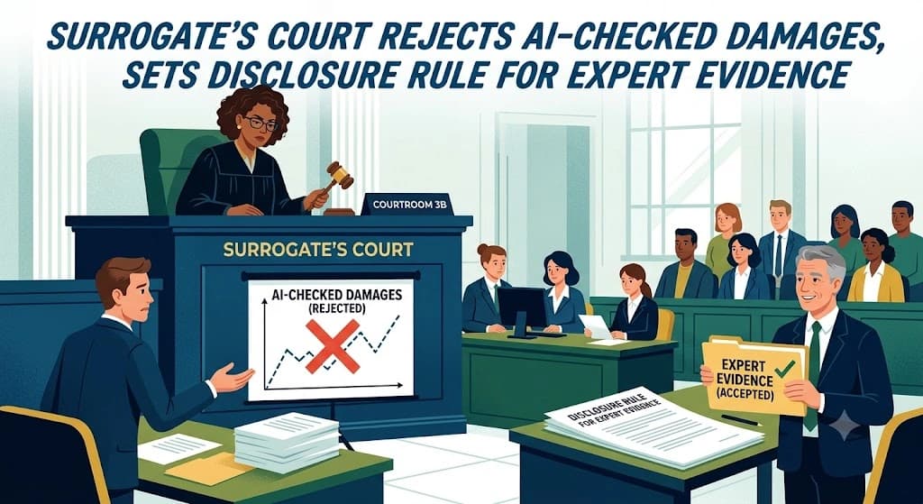 Surrogate’s Court Rejects AI-Checked Damages, Sets Disclosure Rule for Expert Evidence