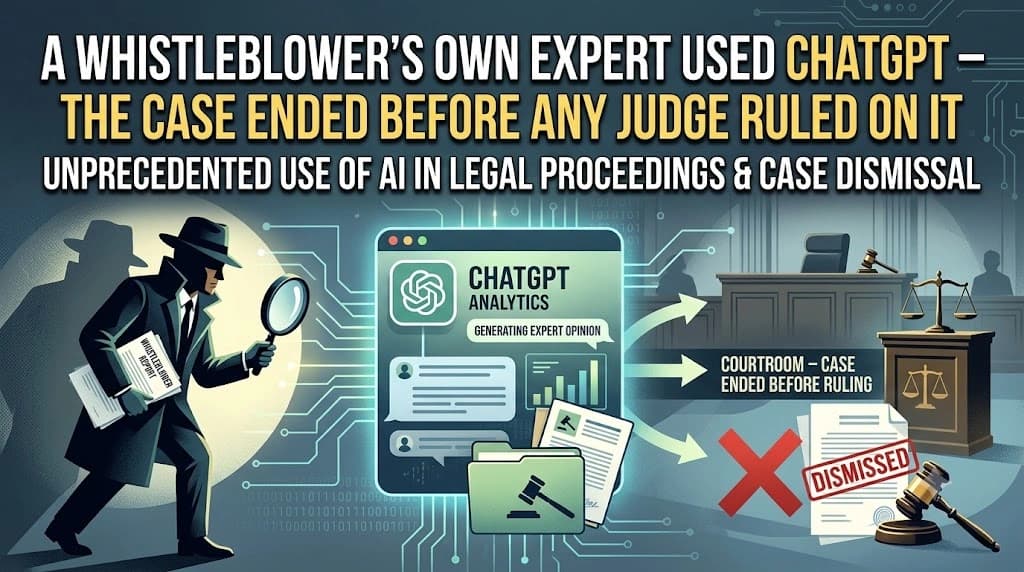 A Whistleblower's Own Expert Used ChatGPT - the Case Ended Before Any Judge Ruled on It